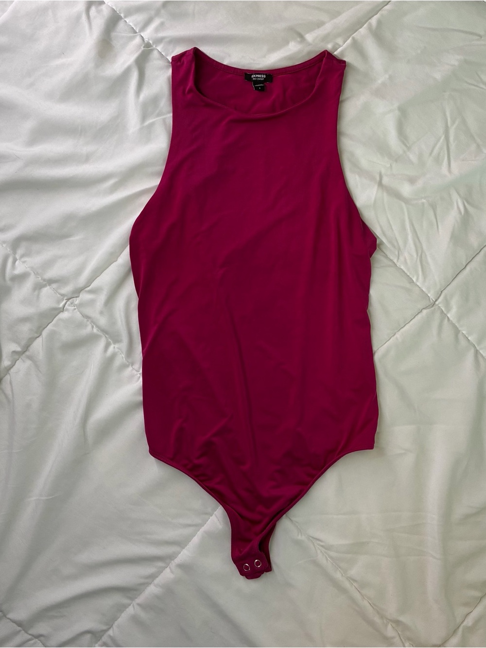 Express Women’s Magenta / Fuchsia Tank Bodysuit - Warm Pink